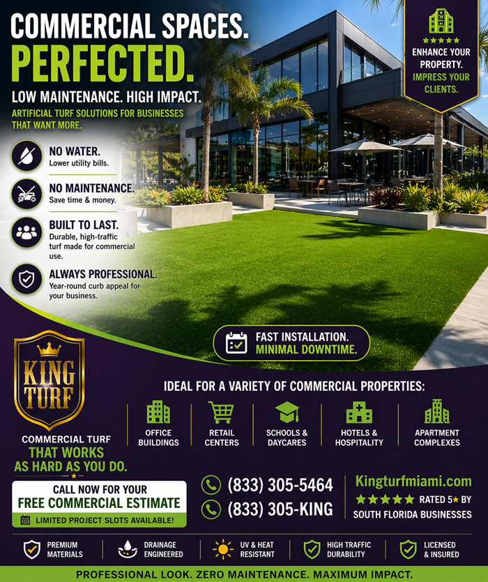 Commercial Artificial Turf Installation Miami